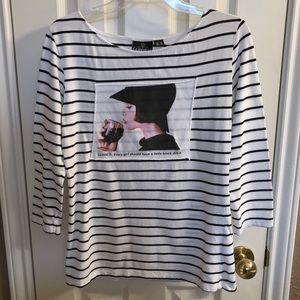 Guinness large t shirt. Black and cream